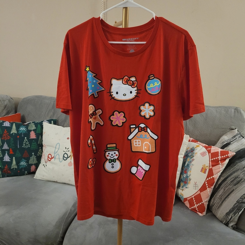Sanrio Red Hello Kitty Christmas Graphic Tee XL